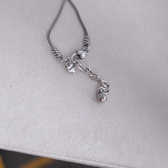 Brighton Red Sandal Shoe Pendant Necklace Silver Plated Gemstone Retired - Picture 5 of 7